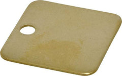 C.H. Hanson - 1-1/4 Inch Diameter, Square, Brass Blank Metal Tag - Blank, 50 Pieces - Eagle Tool & Supply