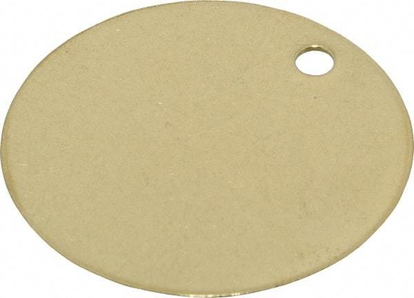 C.H. Hanson - 2 Inch Diameter, Round, Brass Blank Metal Tag - Blank, 25 Pieces - Eagle Tool & Supply