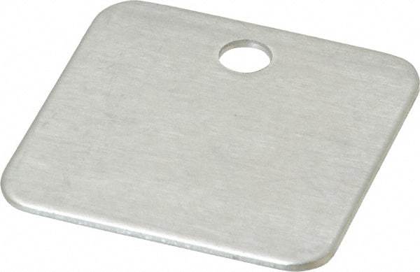 C.H. Hanson - 1-1/4 Inch Diameter, Square, Aluminum Blank Metal Tag - Blank, 50 Pieces - Eagle Tool & Supply