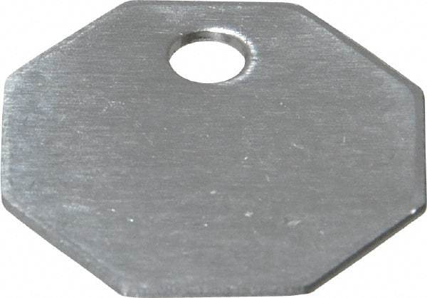 C.H. Hanson - 1-1/16 Inch Diameter, Octagonal, Aluminum Blank Metal Tag - Blank, 50 Pieces - Eagle Tool & Supply