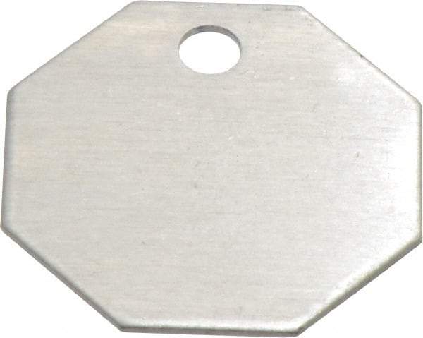 C.H. Hanson - 1-1/4 Inch Diameter, Octagonal, Aluminum Blank Metal Tag - Blank, 50 Pieces - Eagle Tool & Supply