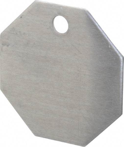 C.H. Hanson - 1-1/2 Inch Diameter, Octagonal, Aluminum Blank Metal Tag - Blank, 50 Pieces - Eagle Tool & Supply