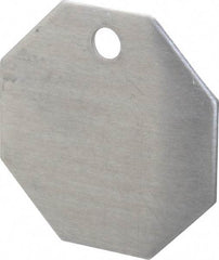 C.H. Hanson - 1-1/2 Inch Diameter, Octagonal, Aluminum Blank Metal Tag - Blank, 50 Pieces - Eagle Tool & Supply