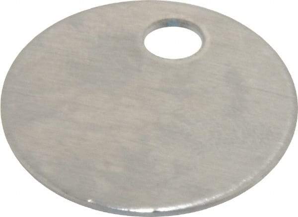 C.H. Hanson - 1 Inch Diameter, Round, Aluminum Blank Metal Tag - Blank, 50 Pieces - Eagle Tool & Supply