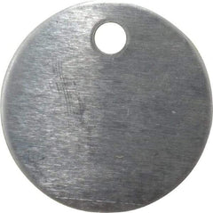 C.H. Hanson - 1-1/4 Inch Diameter, Round, Aluminum Blank Metal Tag - Blank, 50 Pieces - Eagle Tool & Supply