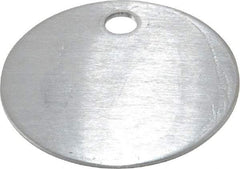 C.H. Hanson - 1-3/8 Inch Diameter, Round, Aluminum Blank Metal Tag - Blank, 50 Pieces - Eagle Tool & Supply