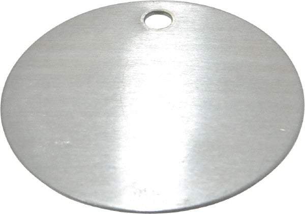 C.H. Hanson - 2 Inch Diameter, Round, Aluminum Blank Metal Tag - Blank, 50 Pieces - Eagle Tool & Supply