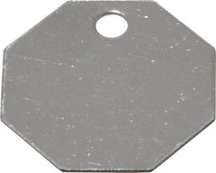 C.H. Hanson - 1-1/4 Inch Diameter, Octagonal, Stainless Steel Blank Metal Tag - Blank, 25 Pieces - Eagle Tool & Supply