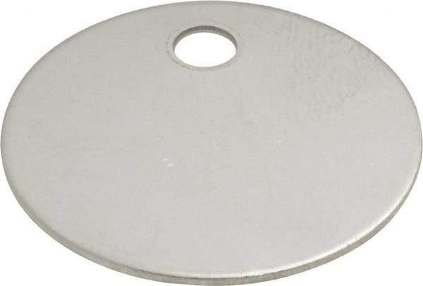 C.H. Hanson - 1-1/4 Inch Diameter, Round, Stainless Steel Blank Metal Tag - Blank, 25 Pieces - Eagle Tool & Supply