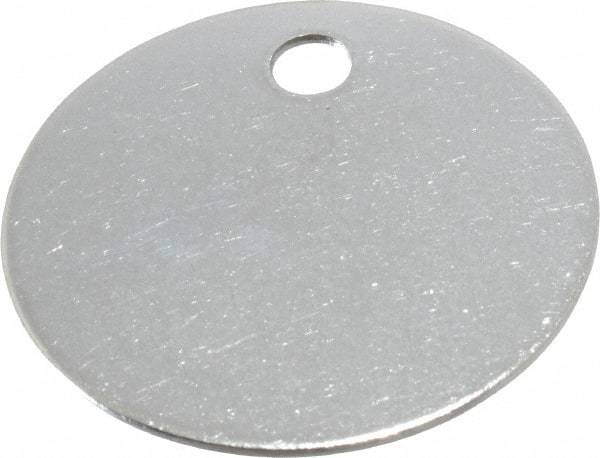 C.H. Hanson - 1-3/8 Inch Diameter, Round, Stainless Steel Blank Metal Tag - Blank, 25 Pieces - Eagle Tool & Supply
