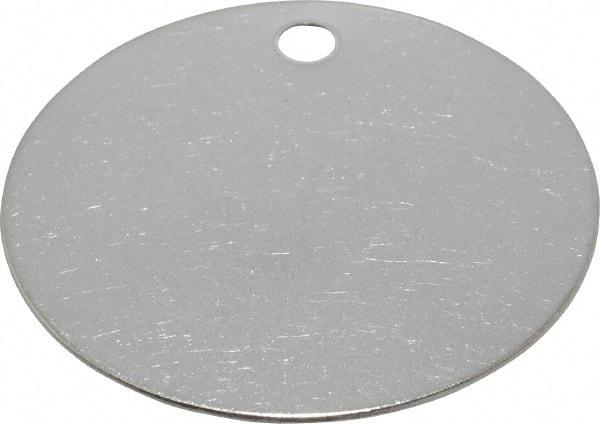 C.H. Hanson - 2 Inch Diameter, Round, Stainless Steel Blank Metal Tag - Blank, 10 Pieces - Eagle Tool & Supply