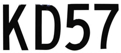Made in USA - Number Label - Legend: 3, English, Black - Eagle Tool & Supply
