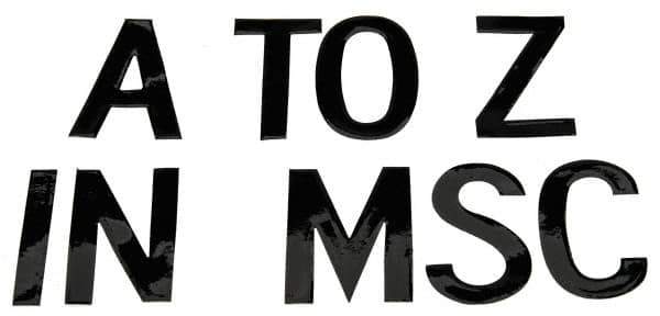 Made in USA - Letter Label - Legend: Letter Set, English, Black - Eagle Tool & Supply