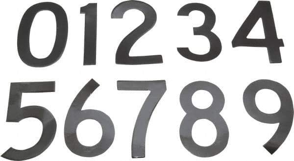 Made in USA - Letter Label - Legend: Number Set, English, Black - Eagle Tool & Supply