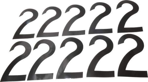 Made in USA - Number Label - Legend: 2, English, Black - Eagle Tool & Supply