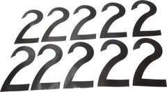 Made in USA - Number Label - Legend: 2, English, Black - Eagle Tool & Supply
