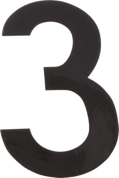 Made in USA - Number Label - Legend: 3, English, Black - Eagle Tool & Supply