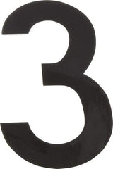 Made in USA - Number Label - Legend: 3, English, Black - Eagle Tool & Supply