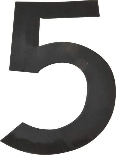 Made in USA - Number Label - Legend: 5, English, Black - Eagle Tool & Supply