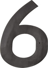Made in USA - Number Label - Legend: 6, English, Black - Eagle Tool & Supply