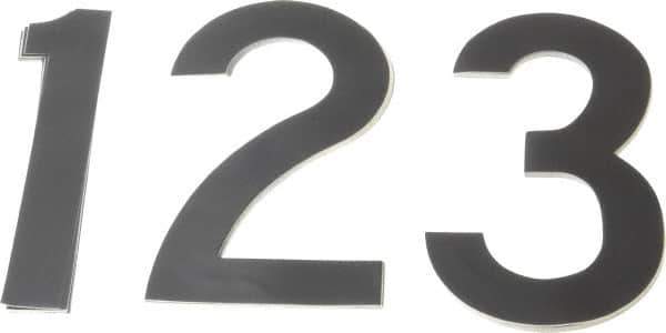Made in USA - Letter Label - Legend: Number Set, English, Black - Eagle Tool & Supply