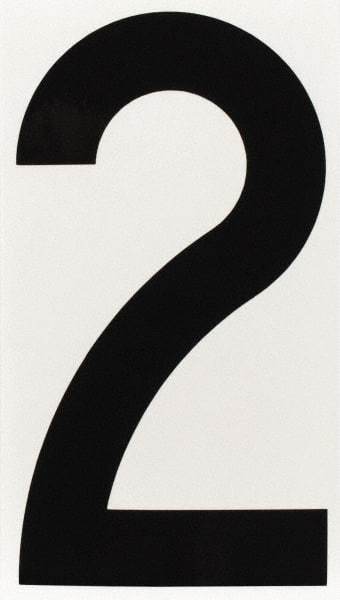 Made in USA - Number Label - Legend: 2, English, Black - Eagle Tool & Supply