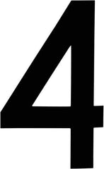 Made in USA - Number Label - Legend: 4, English, Black - Eagle Tool & Supply