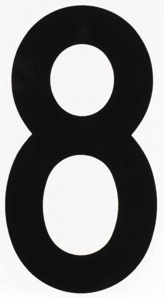 Made in USA - Number Label - Legend: 8, English, Black - Eagle Tool & Supply