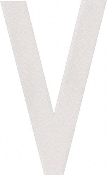 Made in USA - Letter Label - Legend: V, English, White - Eagle Tool & Supply