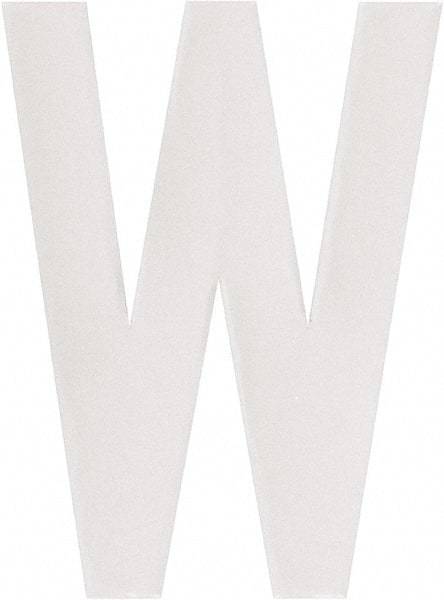 Made in USA - Letter Label - Legend: W, English, White - Eagle Tool & Supply