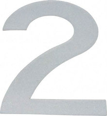 Made in USA - Number Label - Legend: 2, English, White - Eagle Tool & Supply