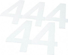 Made in USA - Number Label - Legend: 4, English, White - Eagle Tool & Supply