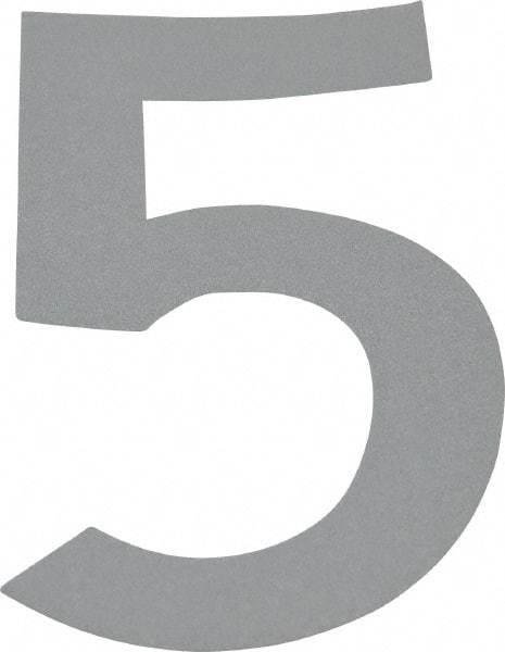 Made in USA - Number Label - Legend: 5, English, White - Eagle Tool & Supply