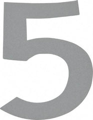 Made in USA - Number Label - Legend: 5, English, White - Eagle Tool & Supply