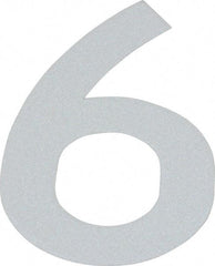 Made in USA - Number Label - Legend: 6, English, White - Eagle Tool & Supply