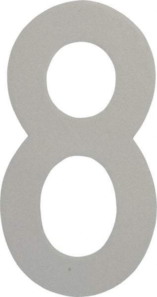 Made in USA - Number Label - Legend: 8, English, White - Eagle Tool & Supply