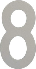 Made in USA - Number Label - Legend: 8, English, White - Eagle Tool & Supply