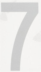 Made in USA - Number Label - Legend: 7, English, White - Eagle Tool & Supply