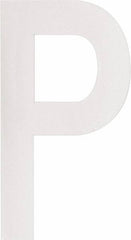 Made in USA - Letter Label - Legend: P, English, White - Eagle Tool & Supply