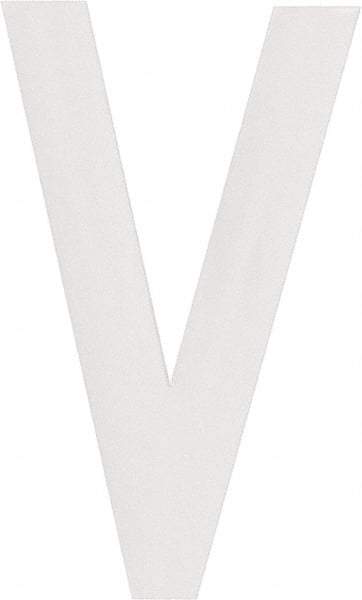 Made in USA - Letter Label - Legend: V, English, White - Eagle Tool & Supply