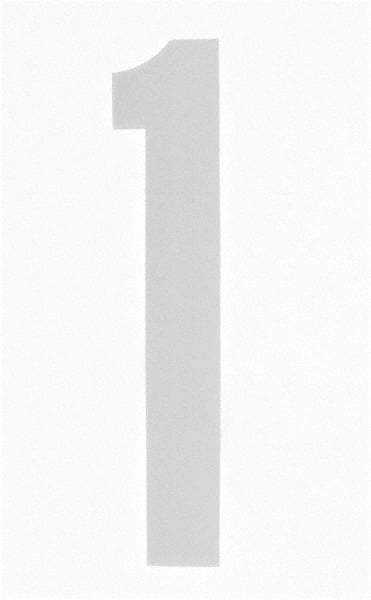 Made in USA - Number Label - Legend: 1, English, White - Eagle Tool & Supply