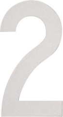 Made in USA - Number Label - Legend: 2, English, White - Eagle Tool & Supply