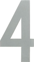 Made in USA - Number Label - Legend: 4, English, White - Eagle Tool & Supply