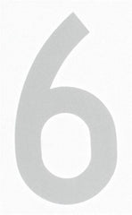 Made in USA - Number Label - Legend: 6, English, White - Eagle Tool & Supply