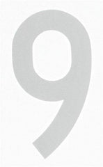 Made in USA - Number Label - Legend: 9, English, White - Eagle Tool & Supply