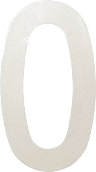 Made in USA - Number Label - Legend: 0, English, White - Eagle Tool & Supply