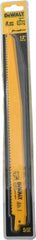 DeWALT - 12" Long, Bi-Metal Reciprocating Saw Blade - Tapered Profile, 6 TPI, Toothed Edge, Universal Shank - Eagle Tool & Supply