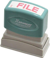 Value Collection - File, Red Pre-Inked Stamp - 1/2 Inch Wide x 1-5/8 Inch Long - Eagle Tool & Supply