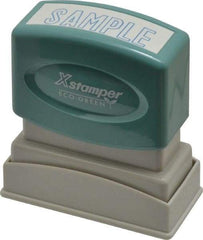 Value Collection - Sample, Blue Pre-Inked Stamp - 1/2 Inch Wide x 1-5/8 Inch Long - Eagle Tool & Supply