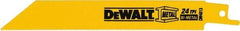 DeWALT - Bi-Metal Reciprocating Saw Blade - Straight Profile, 24 TPI, Toothed Edge - Eagle Tool & Supply